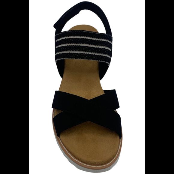 Skechers Desert Kiss Washable Vegan Cross Strap Black - Medium - Picture 2 of 3